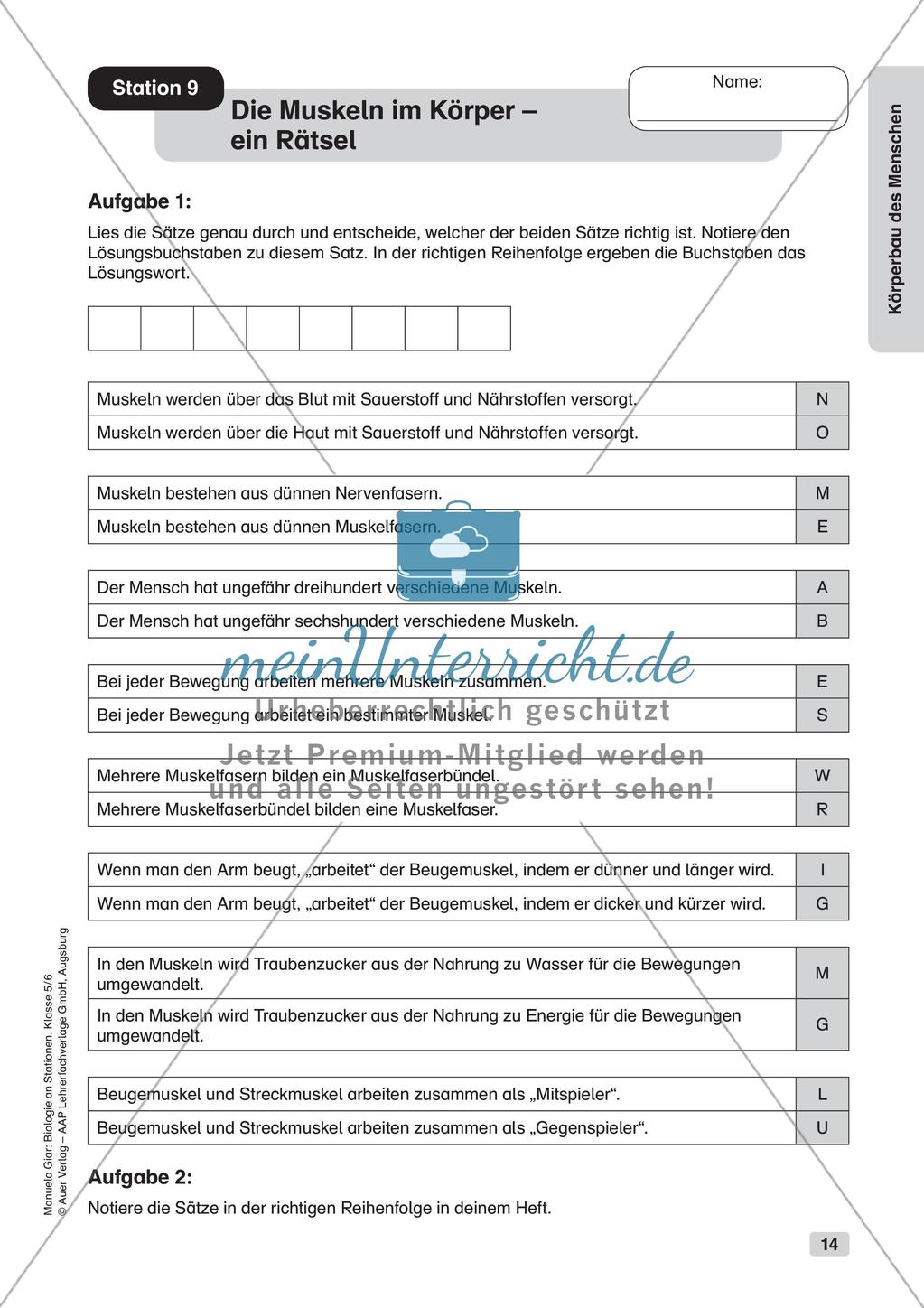 Stationsarbeit zum Thema