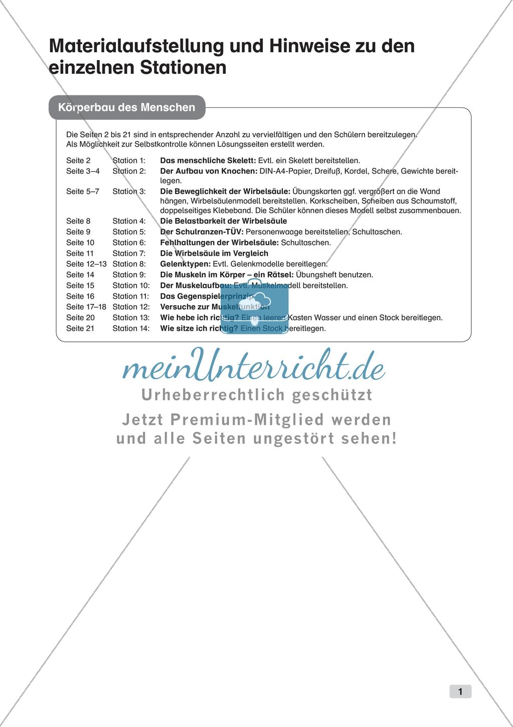 Stationsarbeit zum Thema