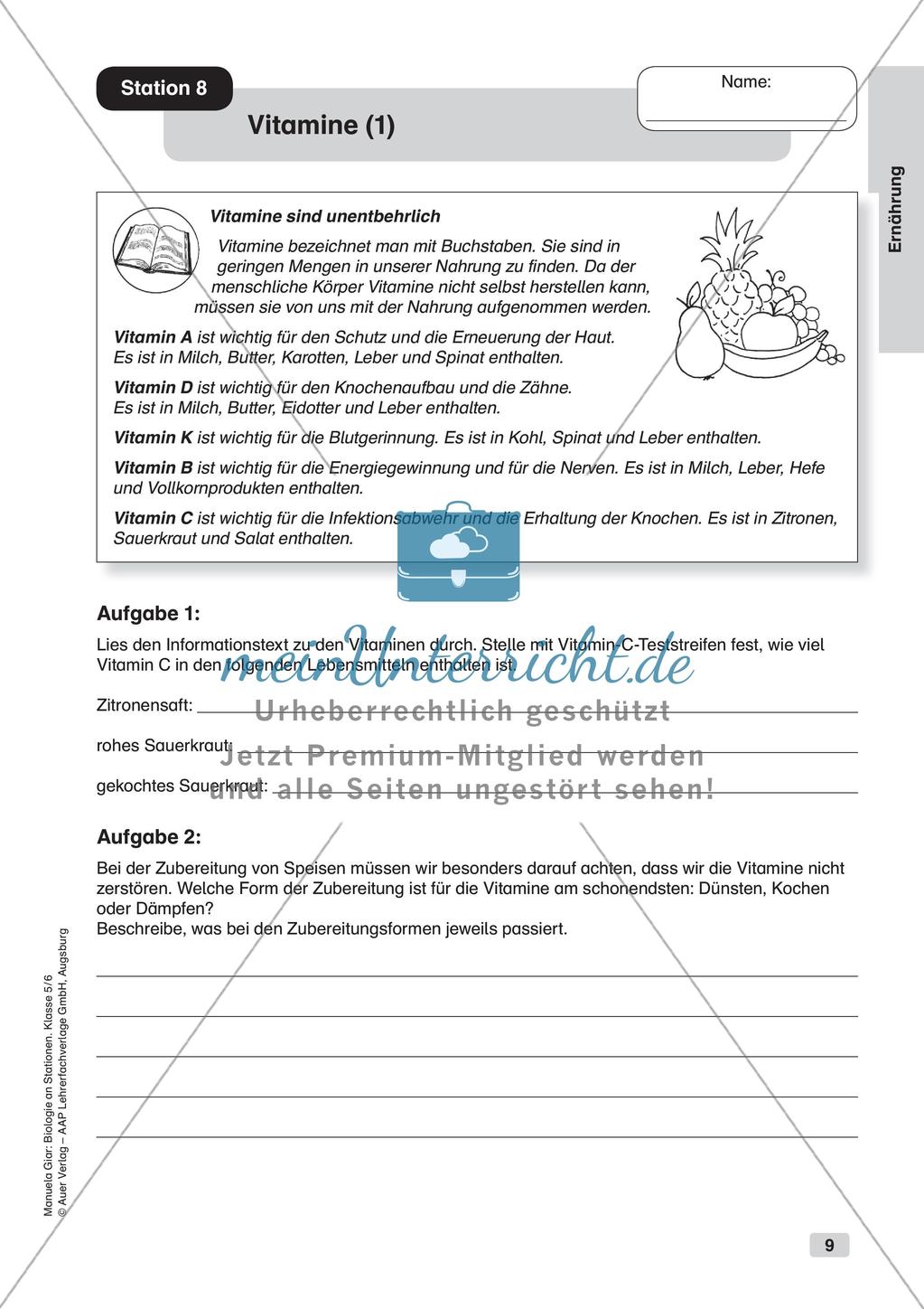 Stationsarbeit zum Thema