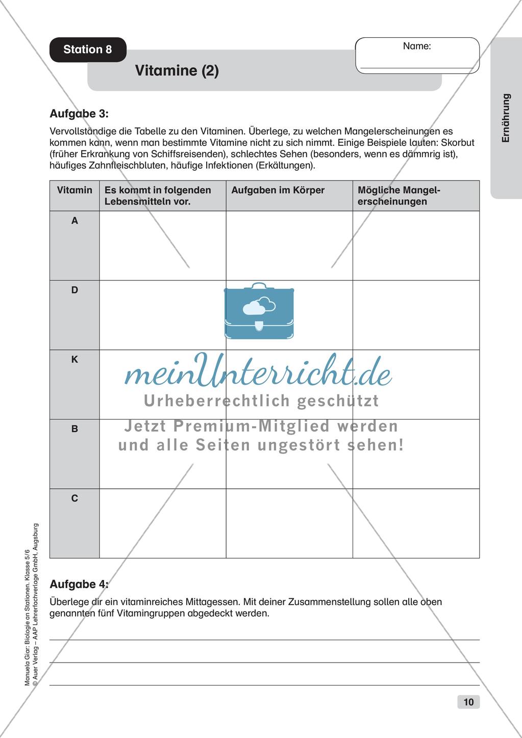 Stationsarbeit zum Thema