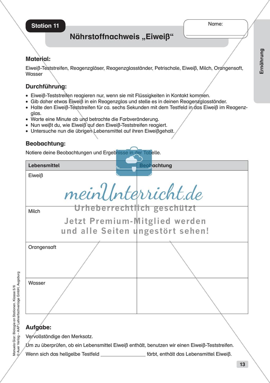 Stationsarbeit zum Thema