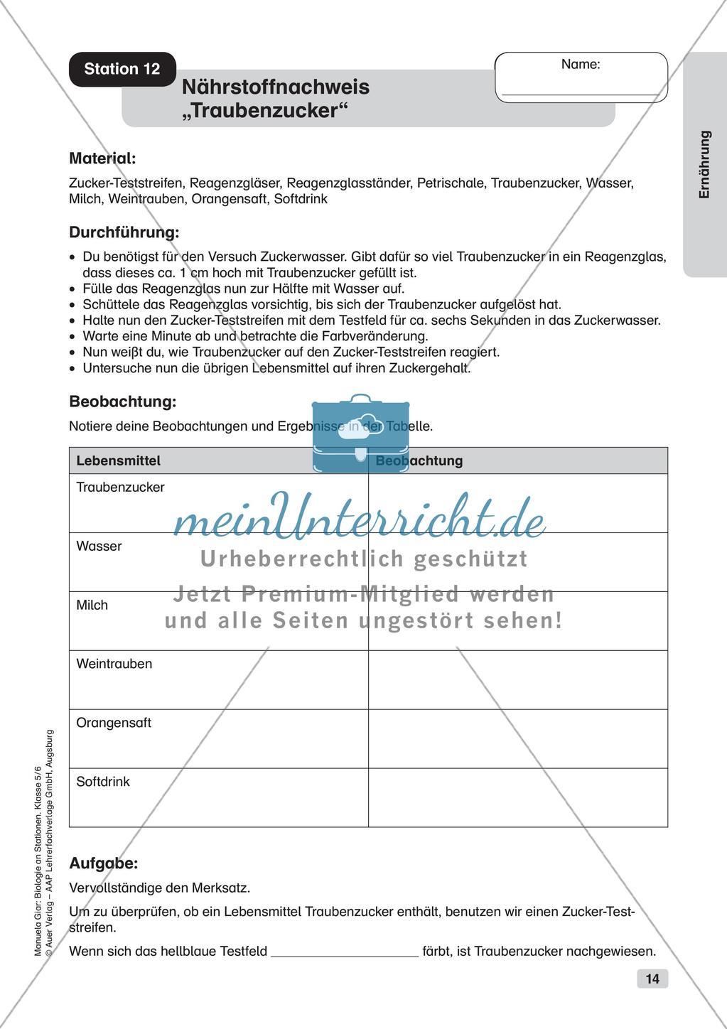 Stationsarbeit zum Thema