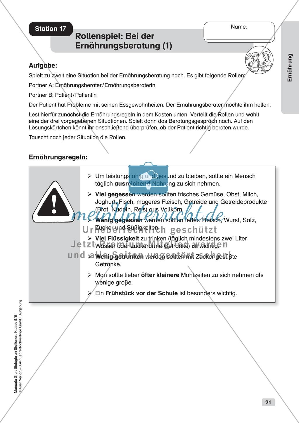 Stationsarbeit zum Thema