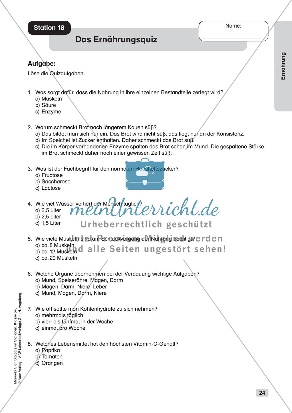 Stationsarbeit zum Thema