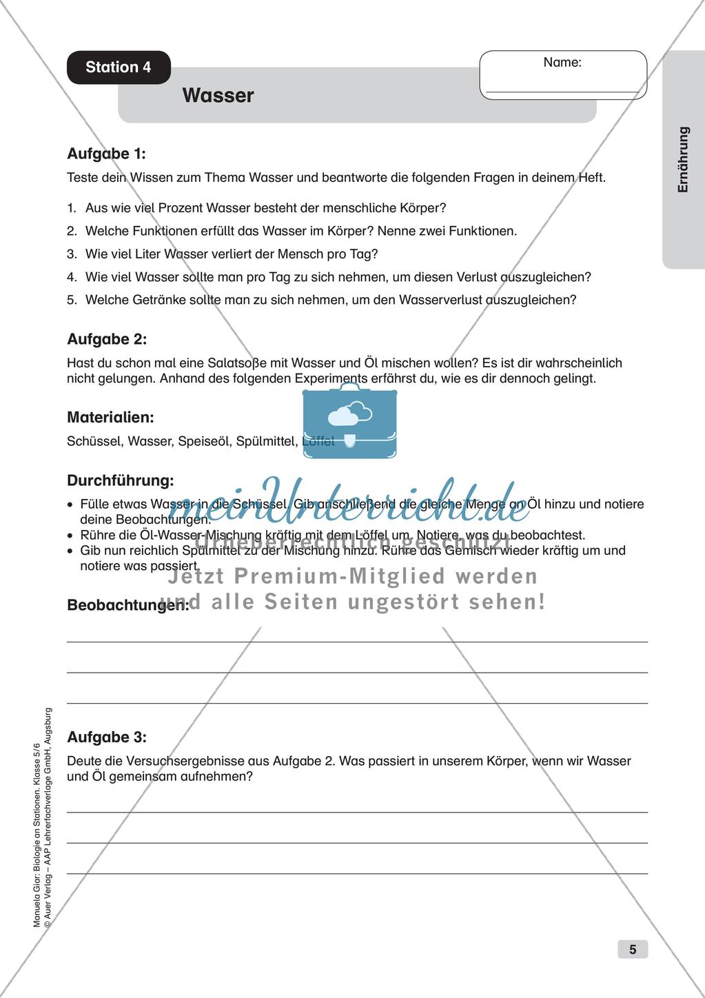 Stationsarbeit zum Thema