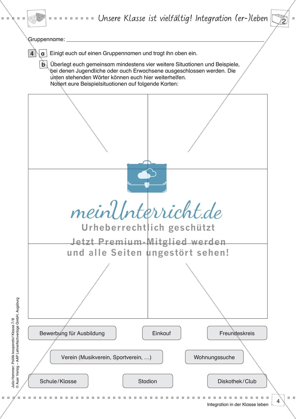 Politik kooperativ - Integration in der Klasse leben Preview 6