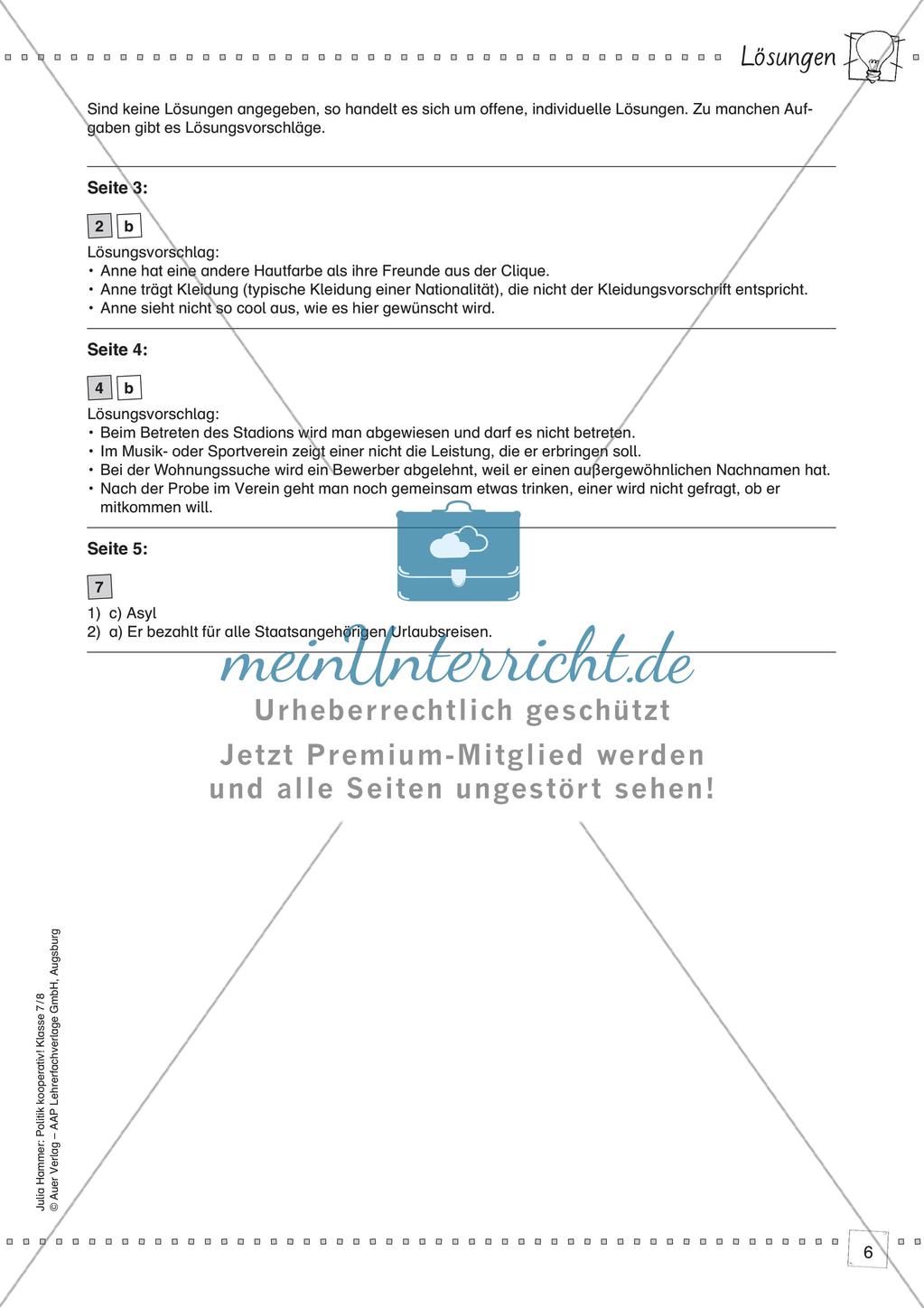 Politik kooperativ - Integration in der Klasse leben Preview 8