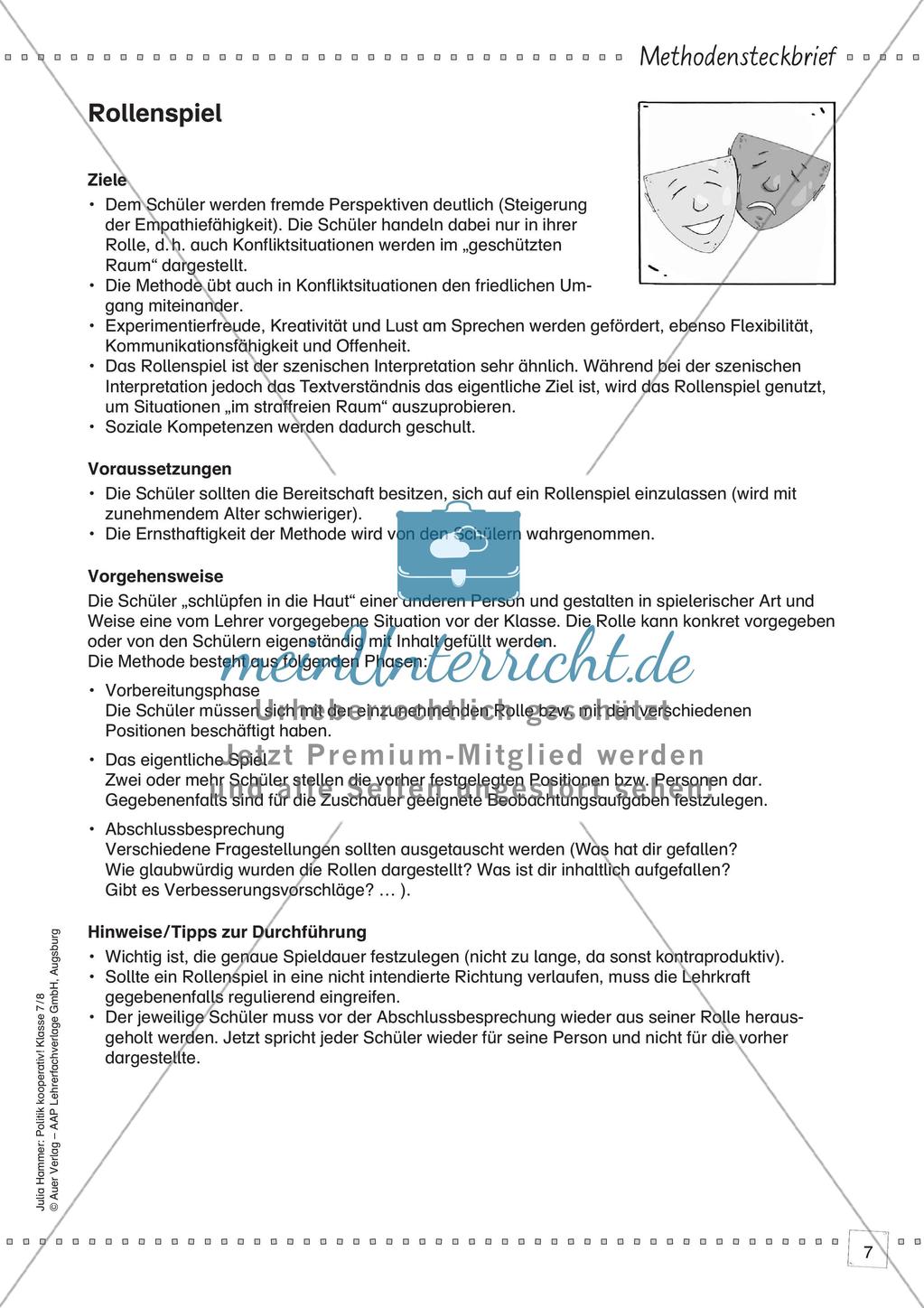 Politik kooperativ - Integration in der Klasse leben Preview 9