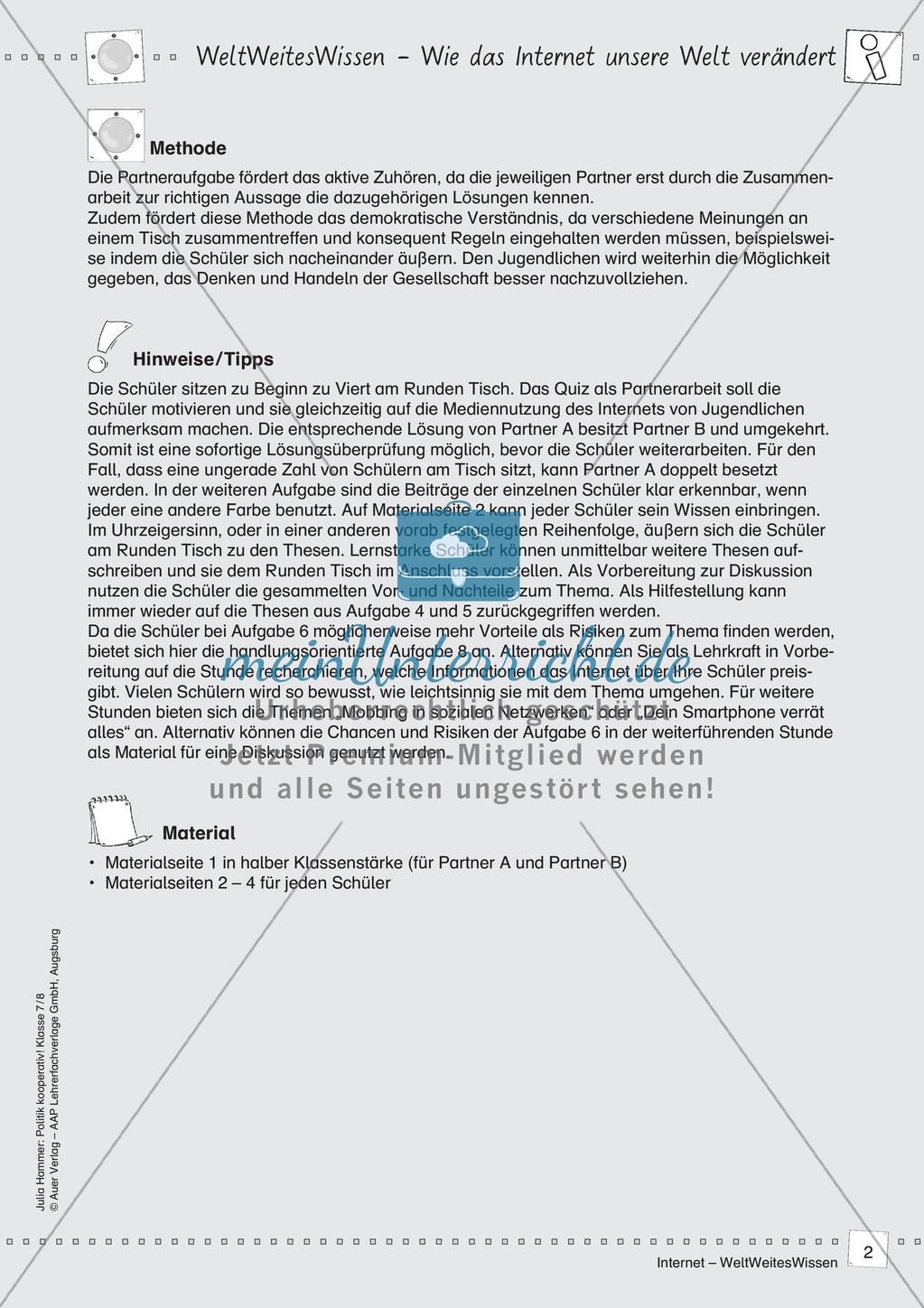 Politik kooperativ - Internet: WeltWeitesWissen Preview 4