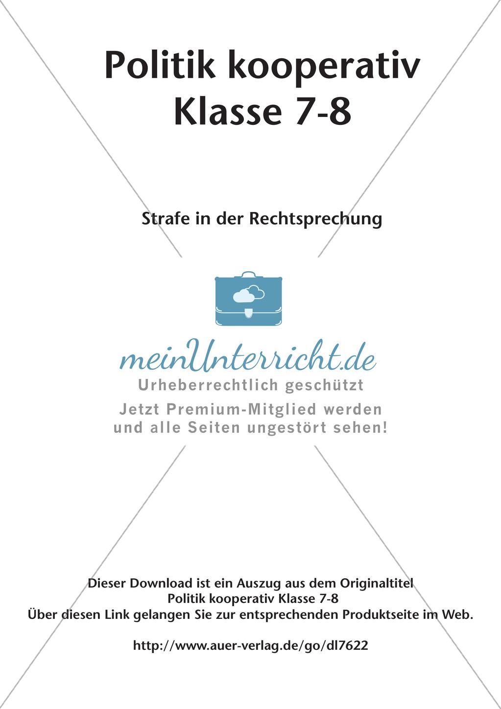 Politik kooperativ - Strafe in der Rechtsprechung Preview 2