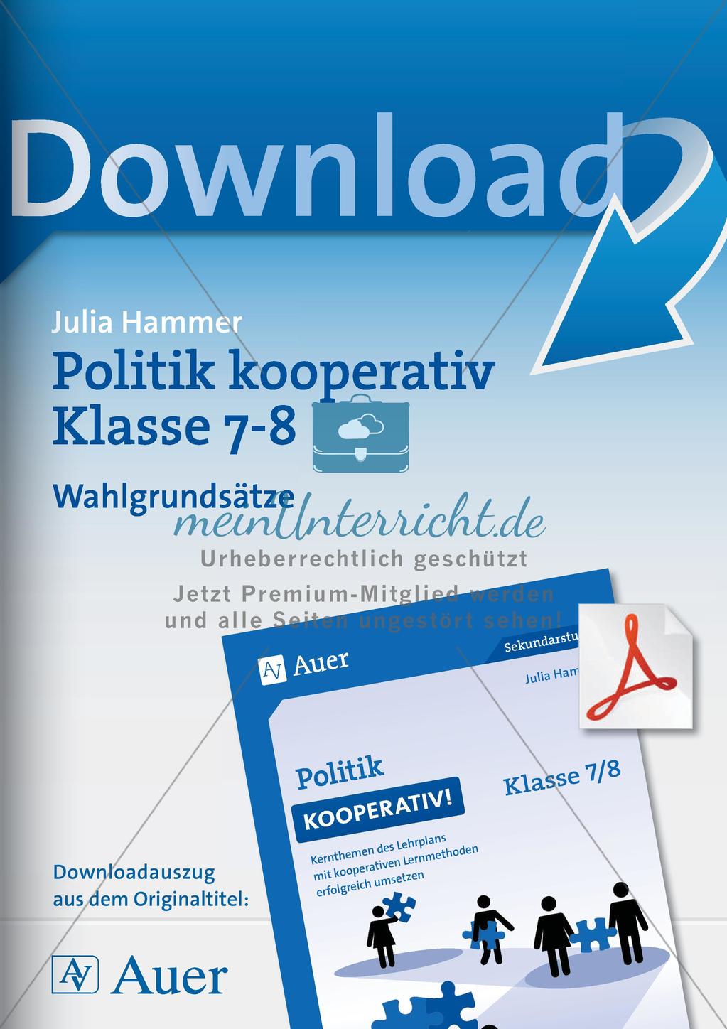 Politik kooperativ - Wahlgrundsätze Preview 1