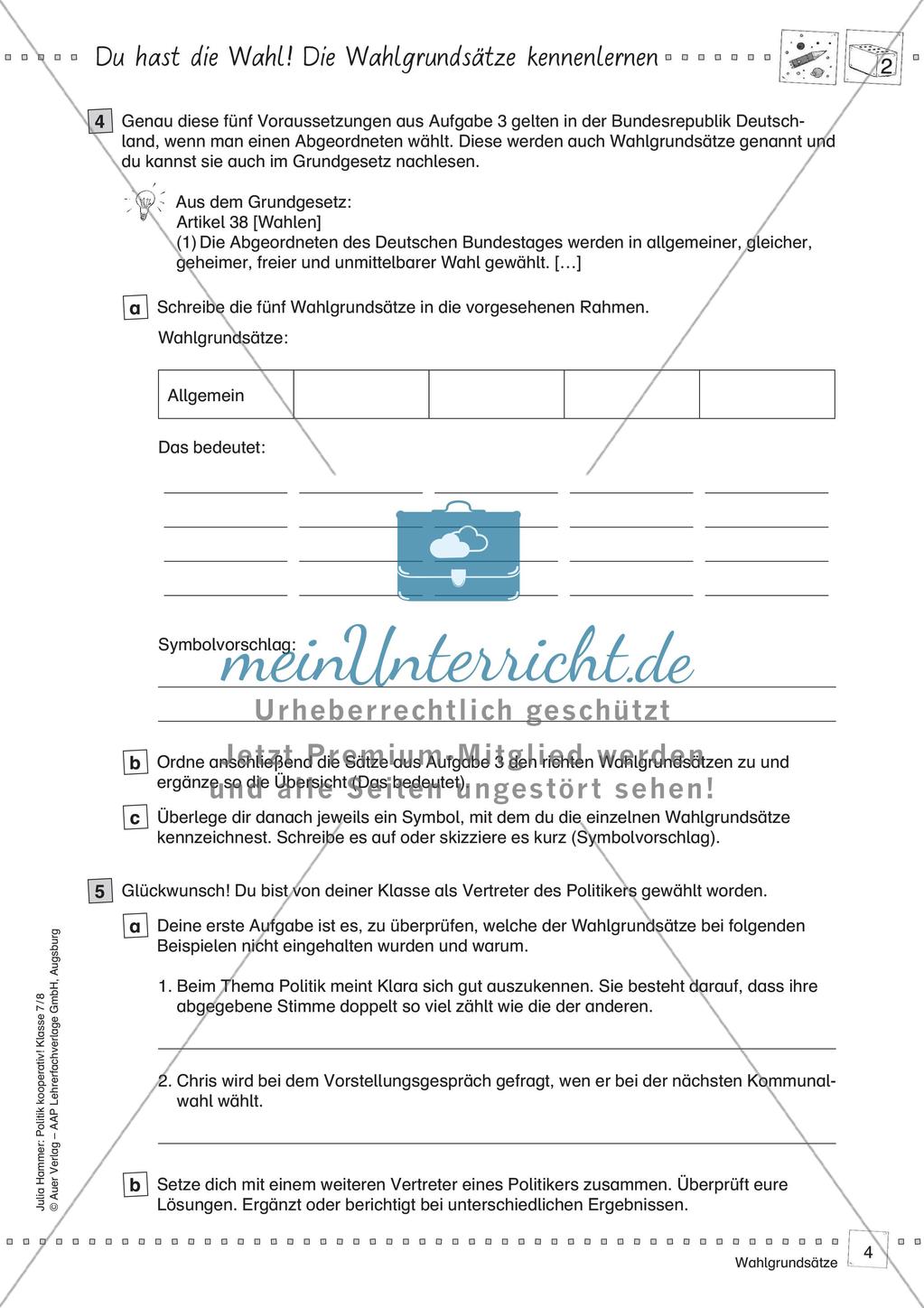 Politik kooperativ - Wahlgrundsätze Preview 6
