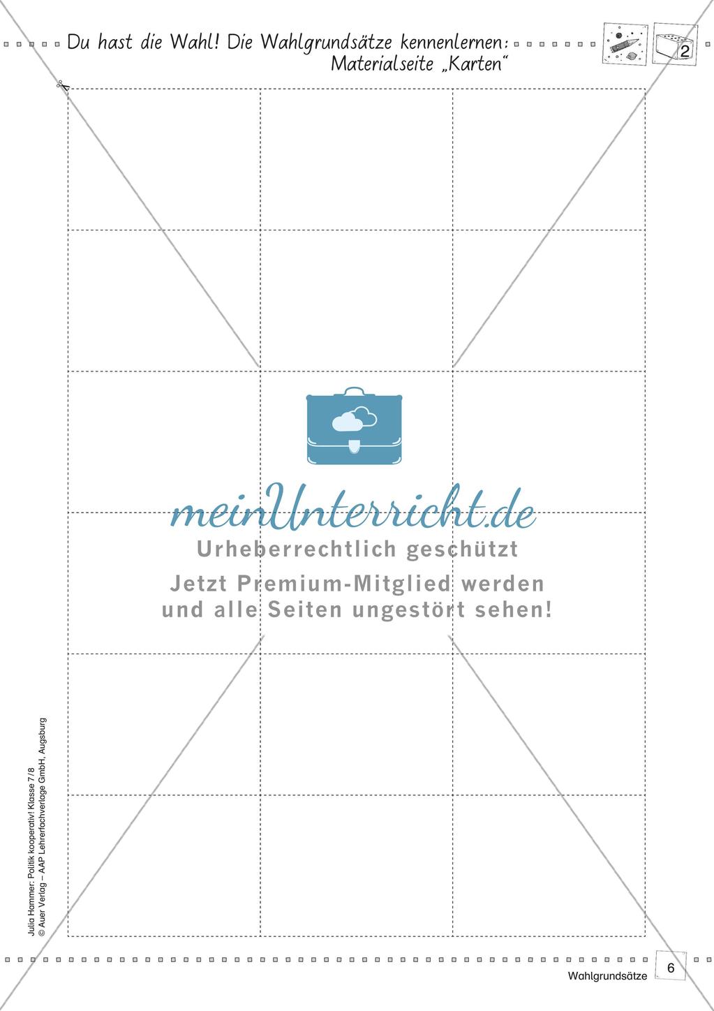 Politik kooperativ - Wahlgrundsätze Preview 8