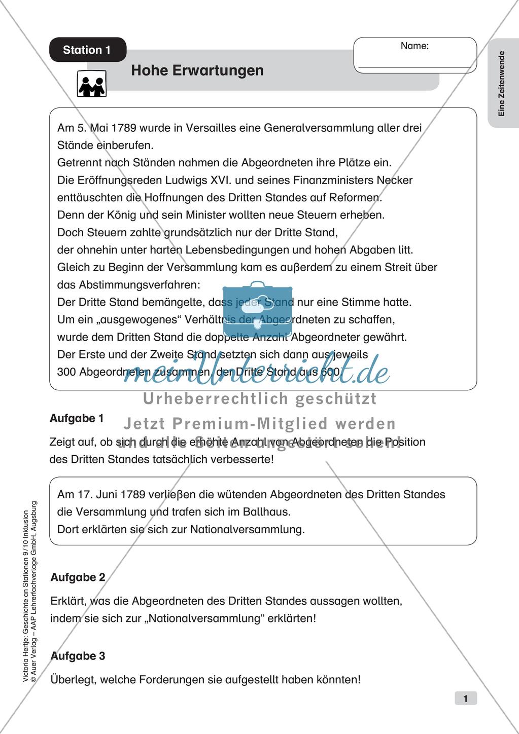 Geschichte an Stationen - Inklusion: Eine Zeitenwende Preview 3