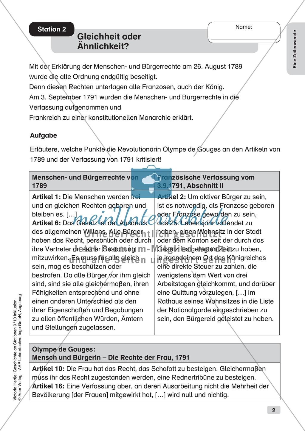 Geschichte an Stationen - Inklusion: Eine Zeitenwende Preview 4