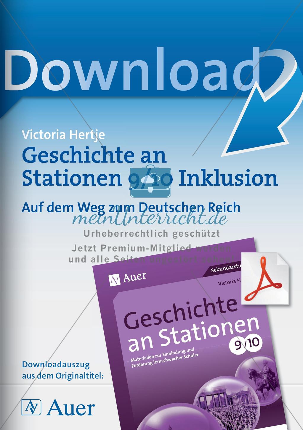 Geschichte an Stationen - Inklusion: Auf dem Weg zum Deutschen Reich Preview 1