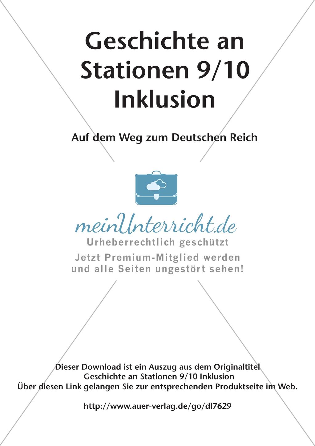 Geschichte an Stationen - Inklusion: Auf dem Weg zum Deutschen Reich Preview 2