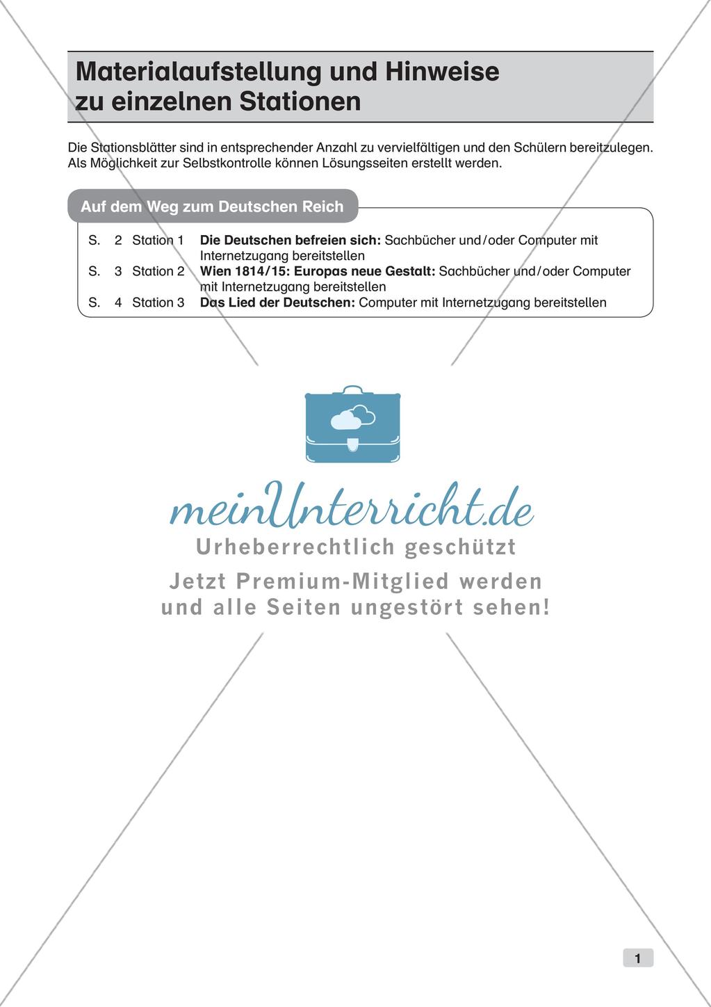 Geschichte an Stationen - Inklusion: Auf dem Weg zum Deutschen Reich Preview 3