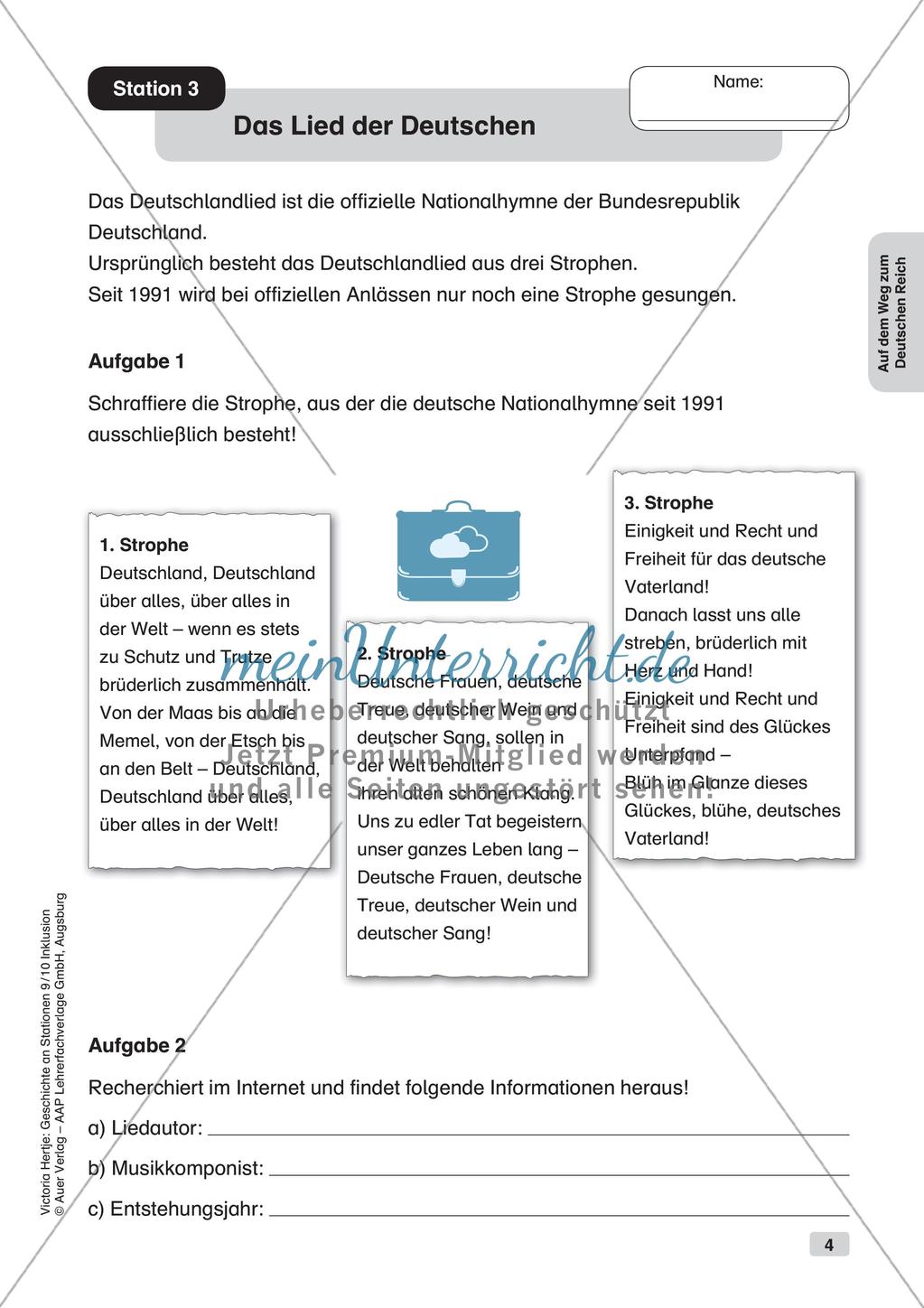 Geschichte an Stationen - Inklusion: Auf dem Weg zum Deutschen Reich Preview 6
