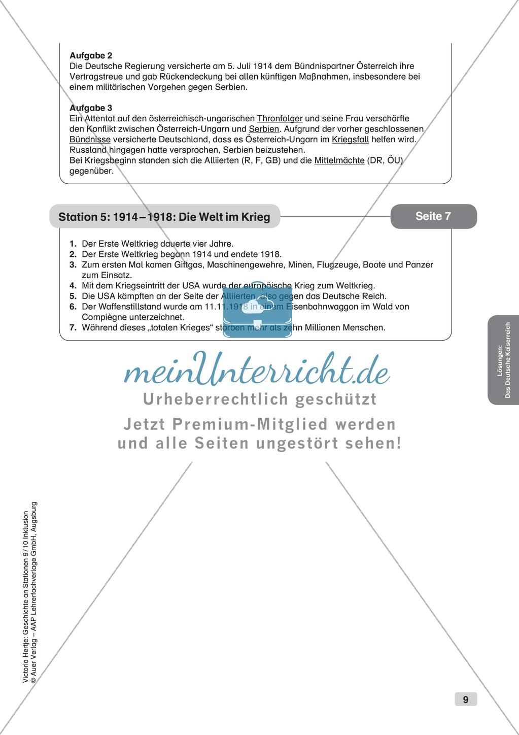 Geschichte an Stationen - Inklusion: Das Deutsche Kaiserreich Preview 11