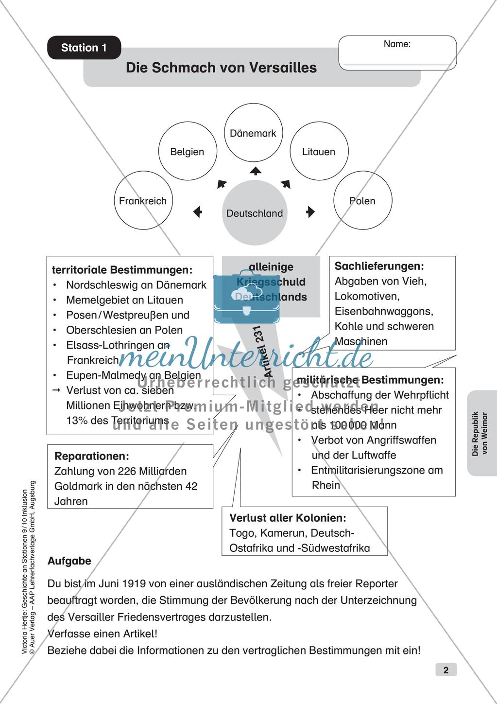 Geschichte an Stationen - Inklusion: Die Republik von Weimar Preview 4
