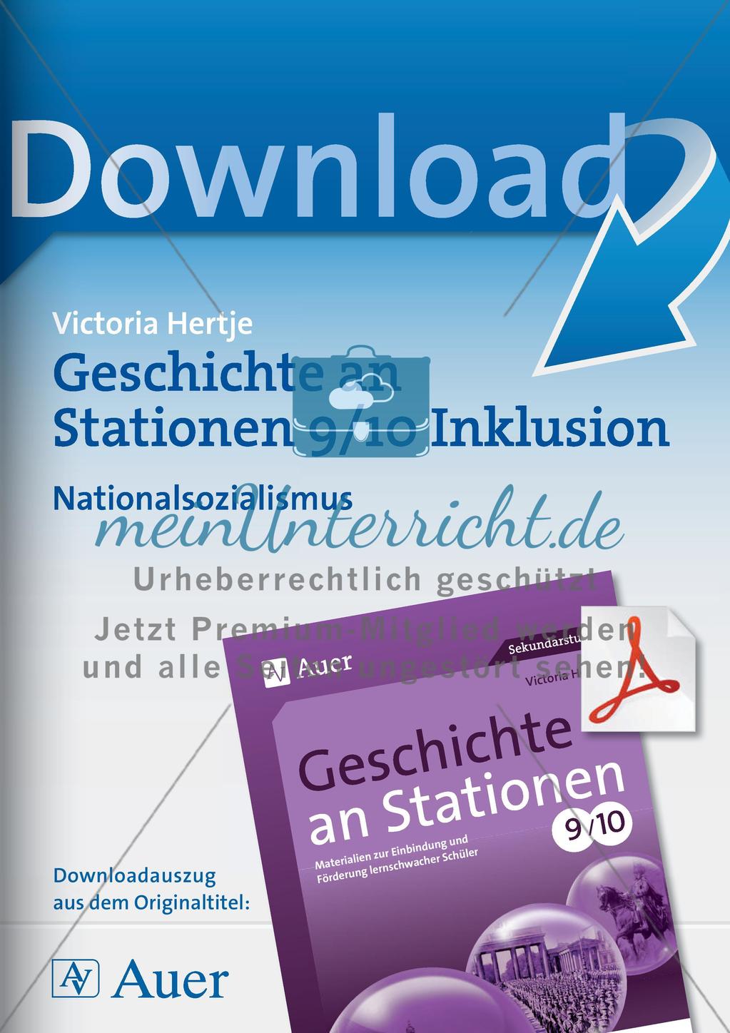 Geschichte an Stationen - Inklusion: Nationalsozialismus Preview 1