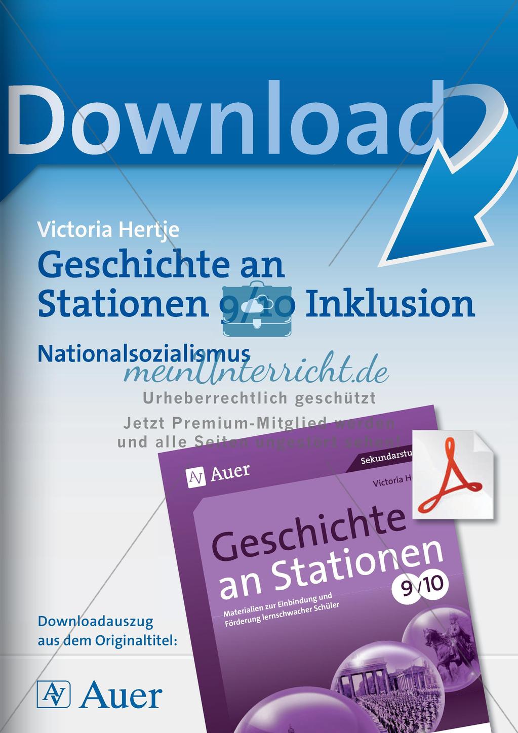 Geschichte an Stationen - Inklusion: Nationalsozialismus Preview 1