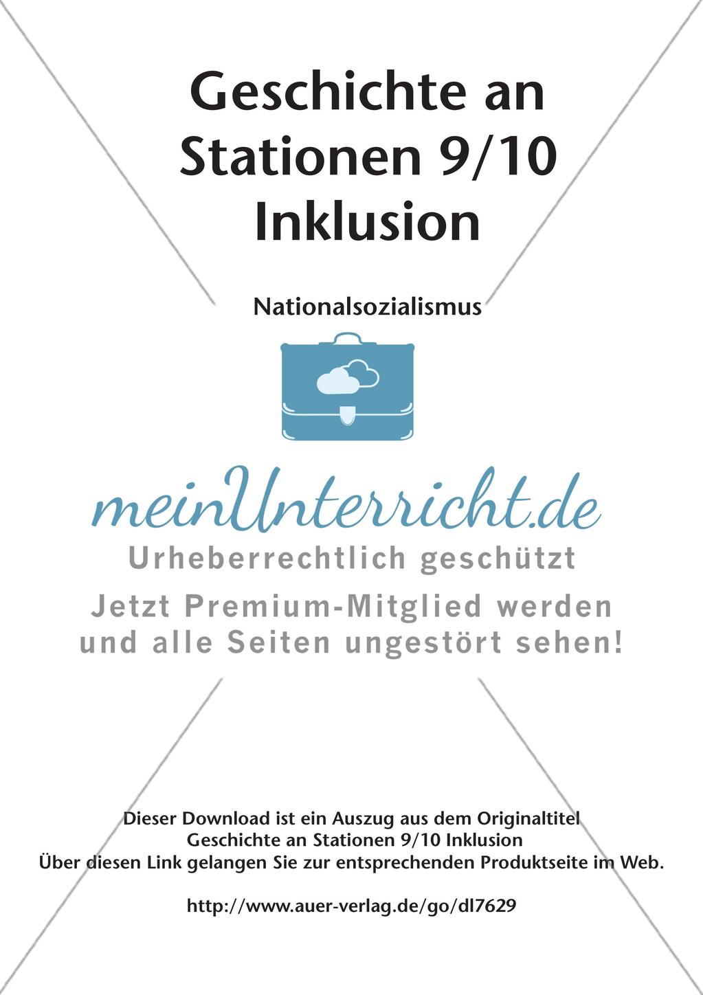 Geschichte an Stationen - Inklusion: Nationalsozialismus Preview 2