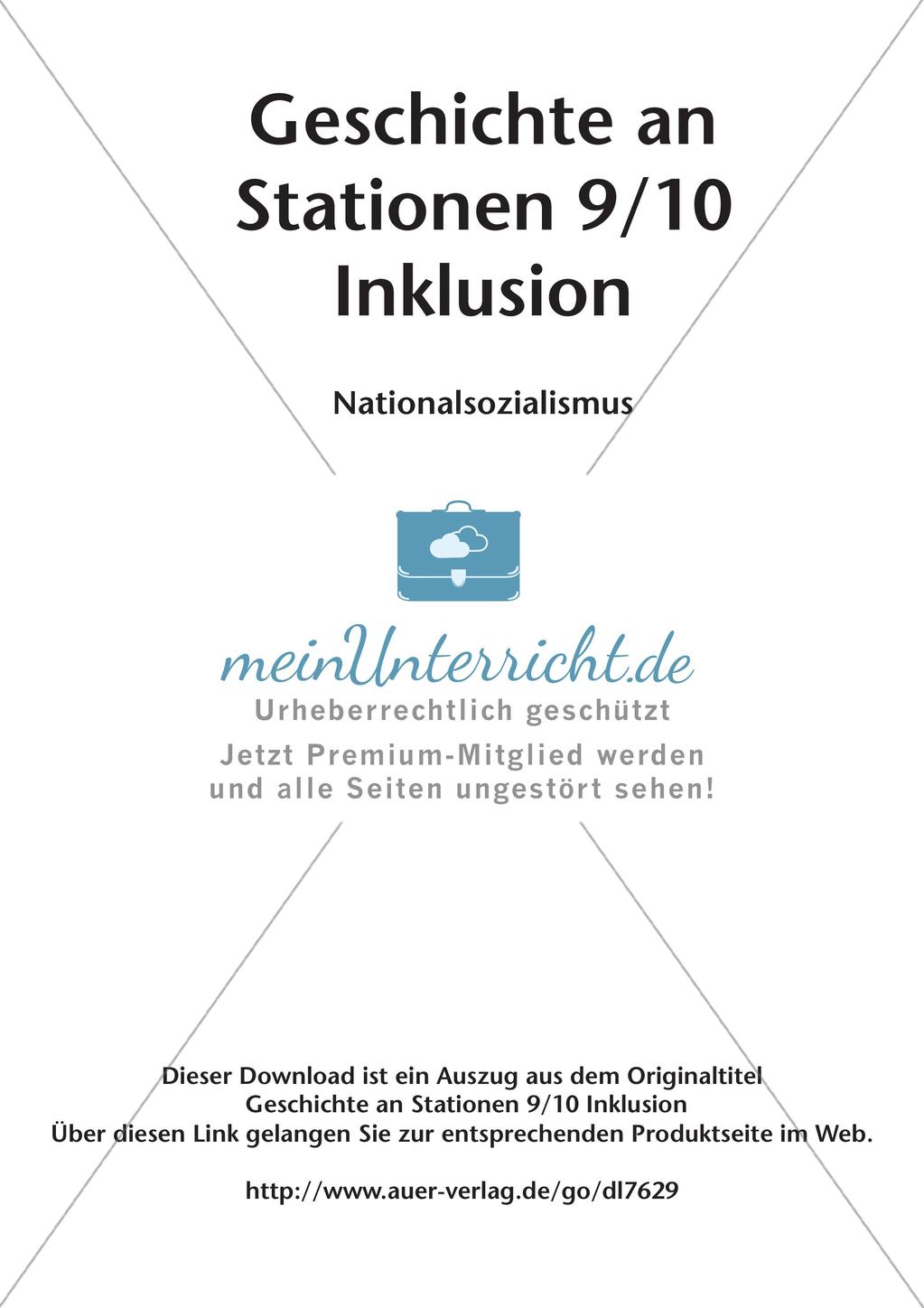 Geschichte an Stationen - Inklusion: Nationalsozialismus Preview 2