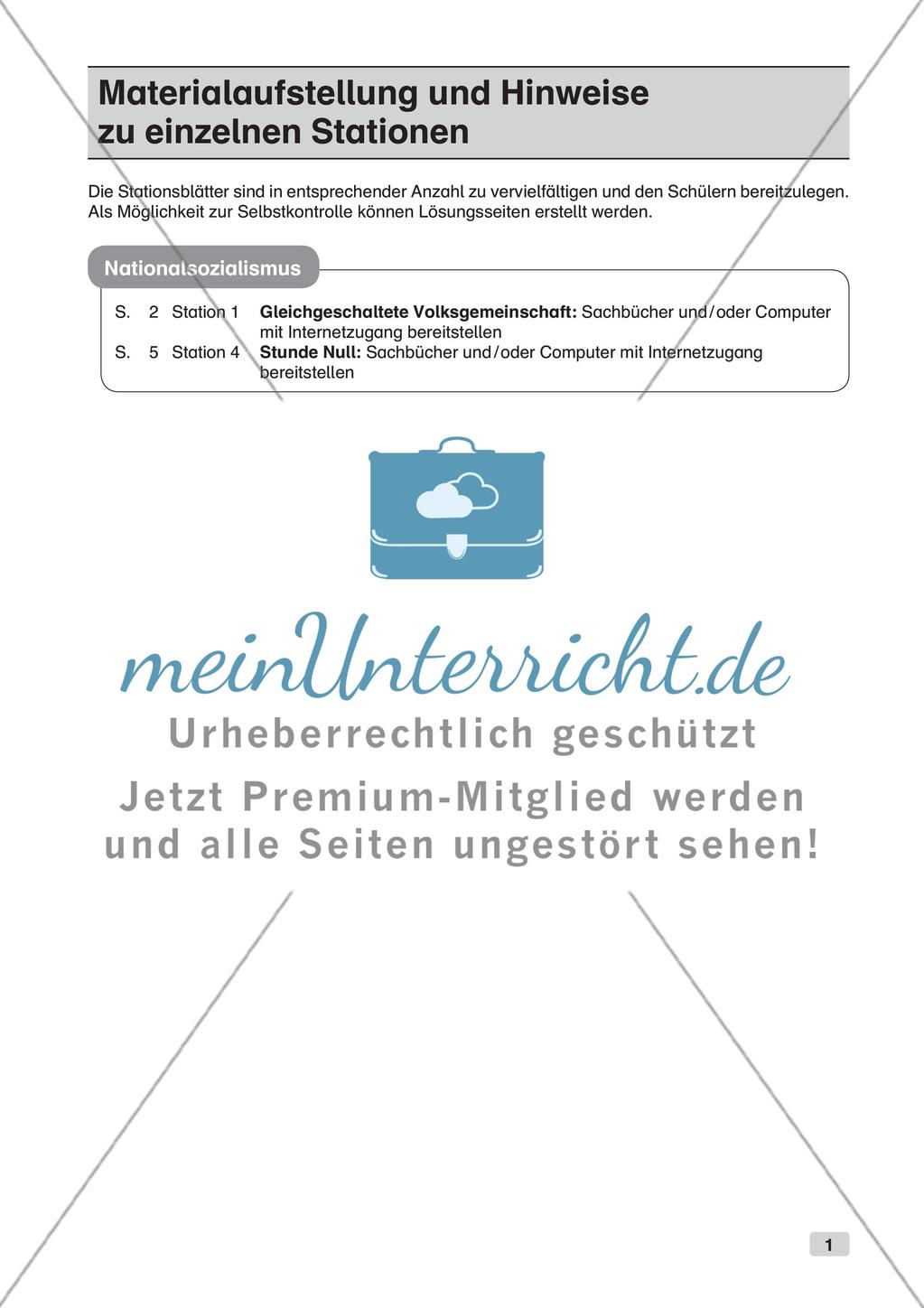 Geschichte an Stationen - Inklusion: Nationalsozialismus Preview 3