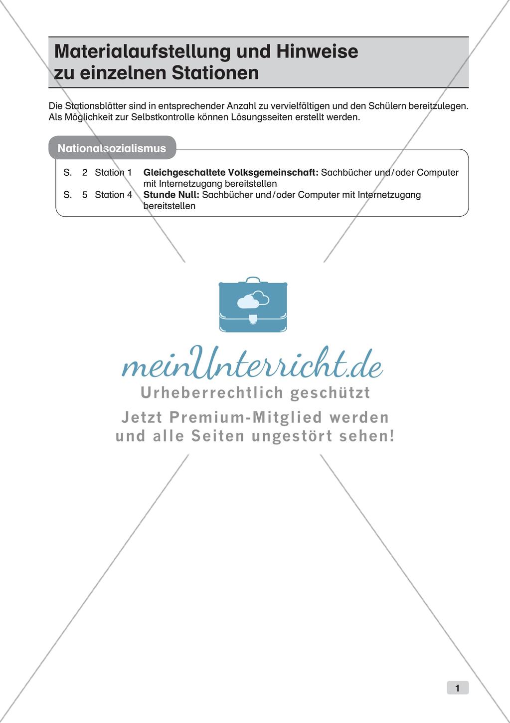 Geschichte an Stationen - Inklusion: Nationalsozialismus Preview 3