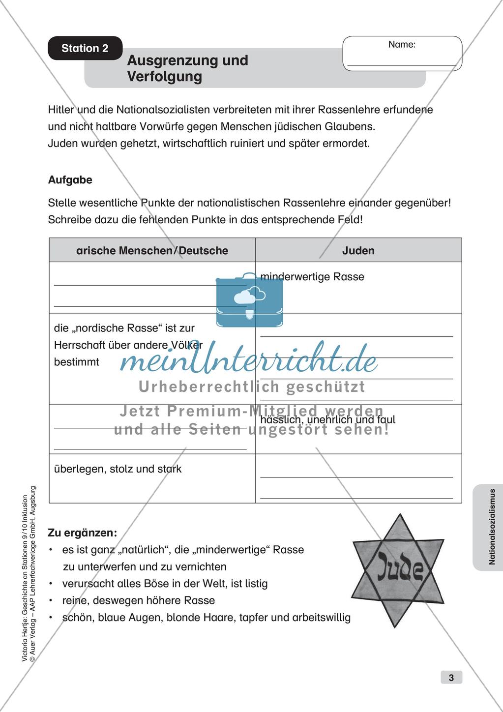 Geschichte an Stationen - Inklusion: Nationalsozialismus Preview 5
