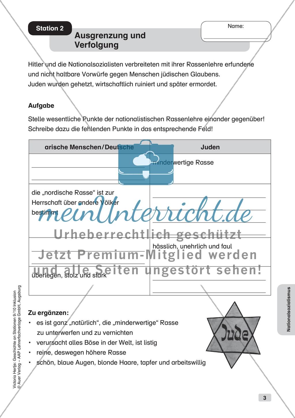 Geschichte an Stationen - Inklusion: Nationalsozialismus Preview 5
