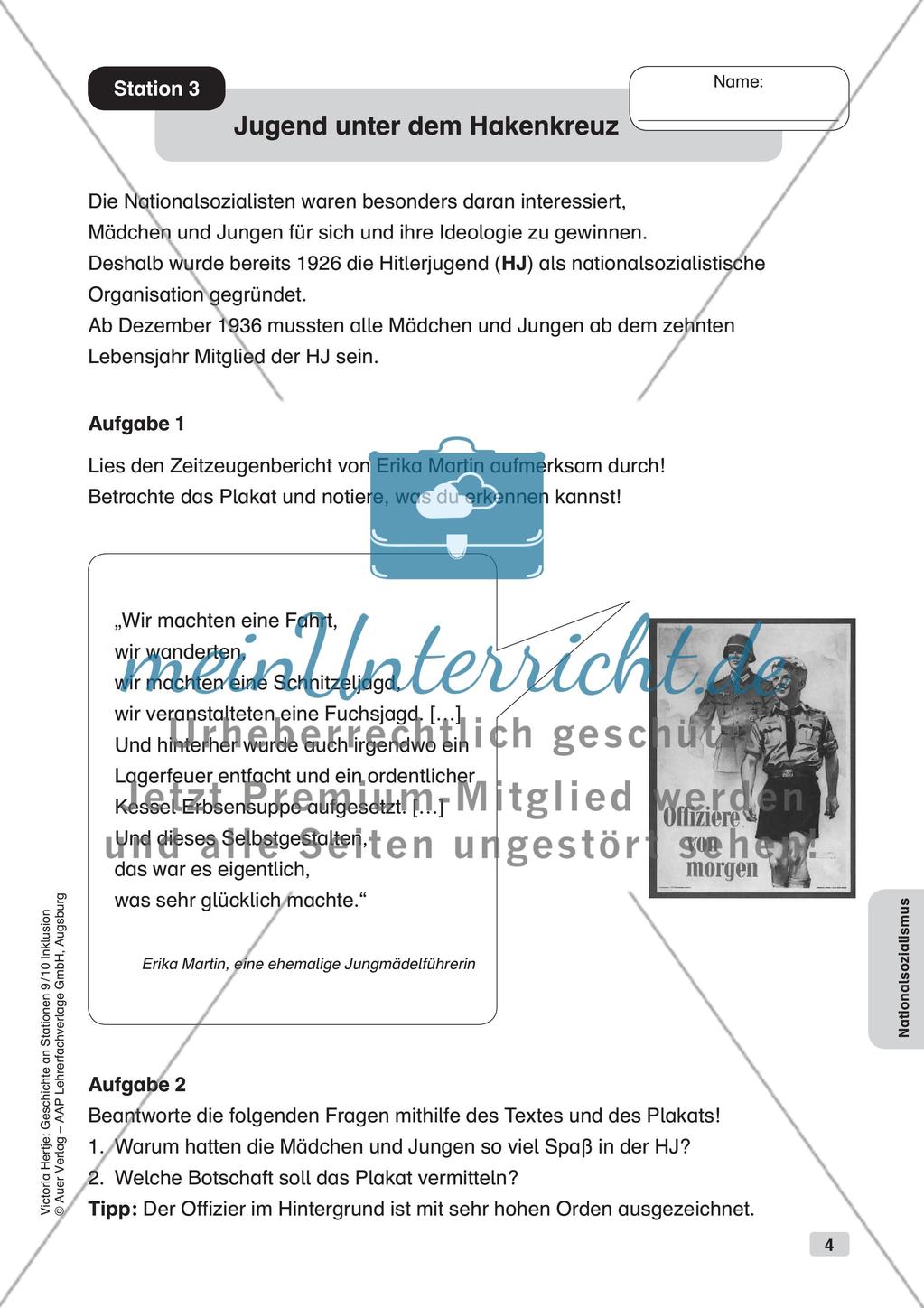 Geschichte an Stationen - Inklusion: Nationalsozialismus Preview 6