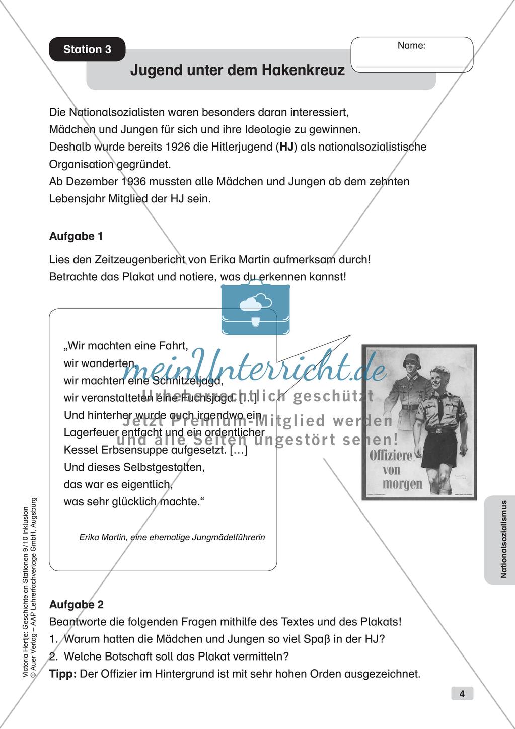 Geschichte an Stationen - Inklusion: Nationalsozialismus Preview 6