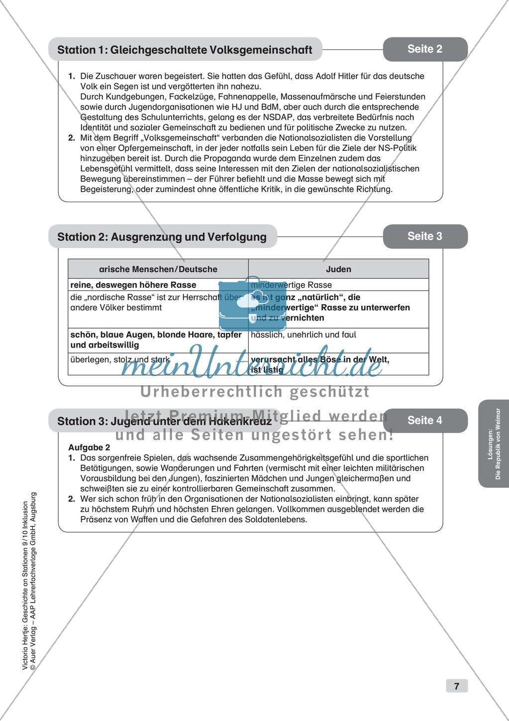 Geschichte an Stationen - Inklusion: Nationalsozialismus Preview 9
