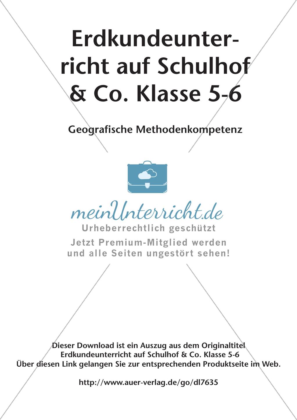 Erdkunde auf dem Schulhof: Geografische Methodenkompetenz Preview 2
