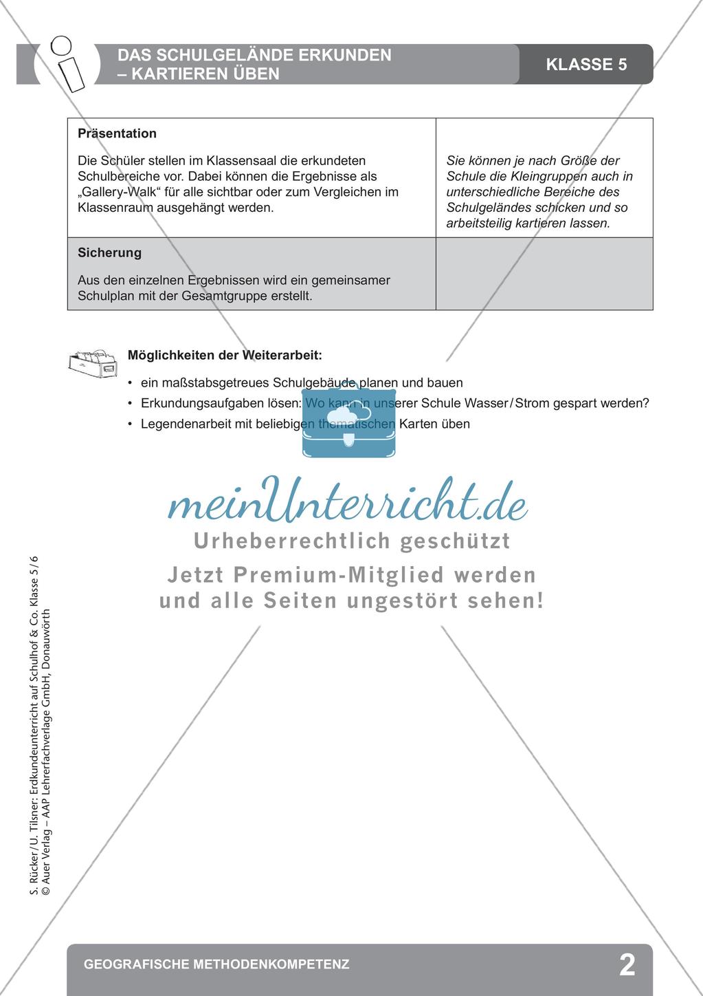 Erdkunde auf dem Schulhof: Geografische Methodenkompetenz Preview 4