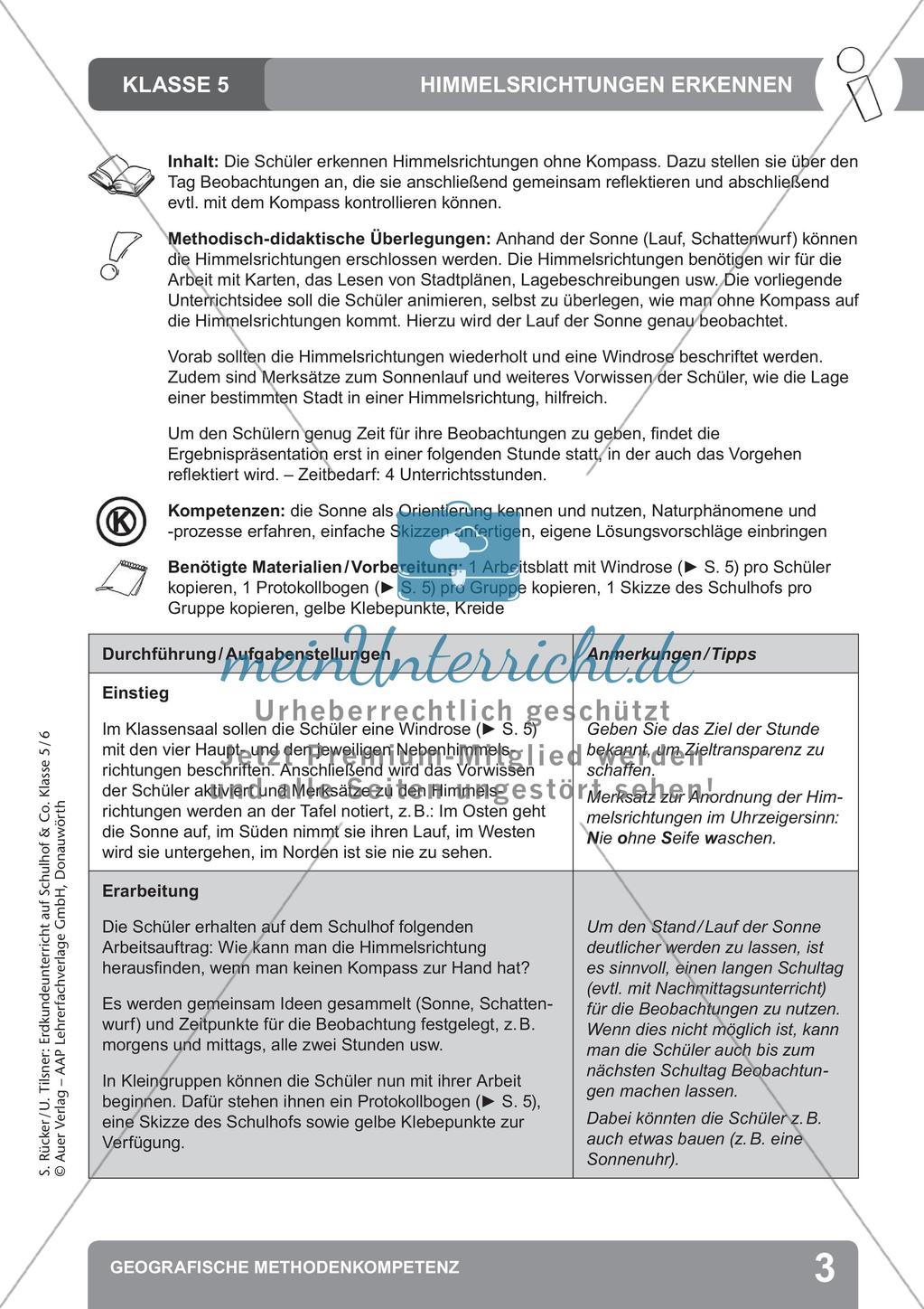 Erdkunde auf dem Schulhof: Geografische Methodenkompetenz Preview 5
