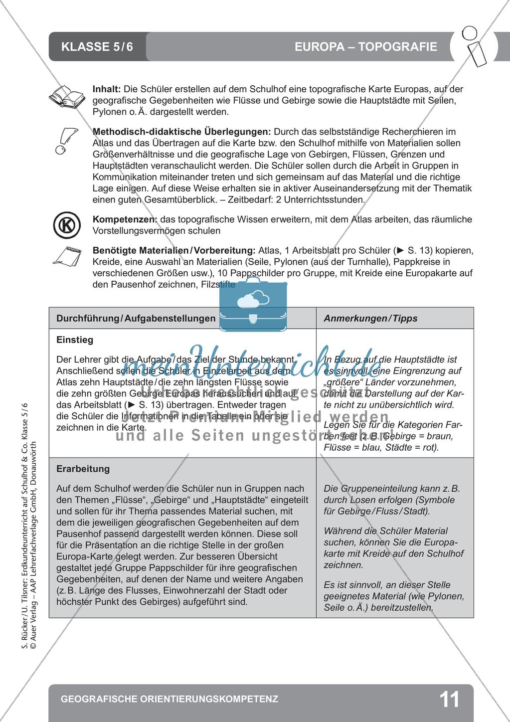 Erdkunde auf dem Schulhof: Geografische Orientierungskompetenz Preview 13