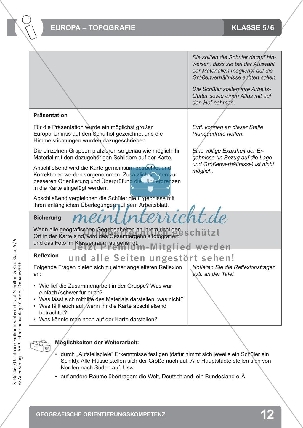 Erdkunde auf dem Schulhof: Geografische Orientierungskompetenz Preview 14