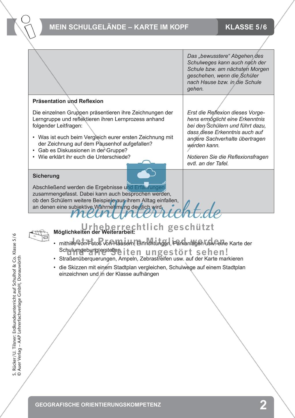 Erdkunde auf dem Schulhof: Geografische Orientierungskompetenz Preview 4