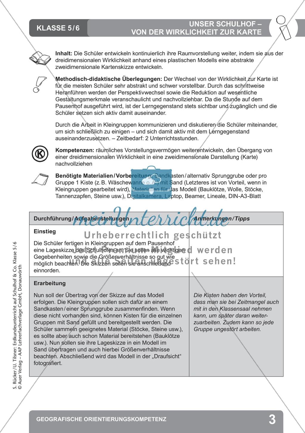 Erdkunde auf dem Schulhof: Geografische Orientierungskompetenz Preview 5