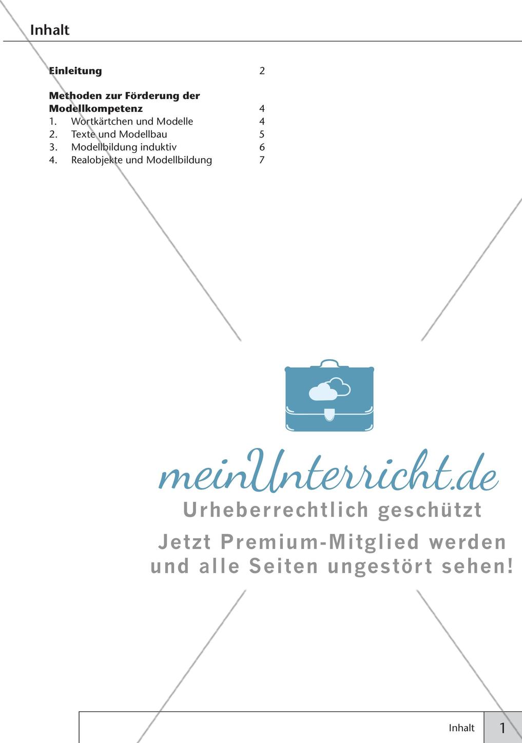 Methoden Biologie: Förderung der Modellkompetenz Preview 3