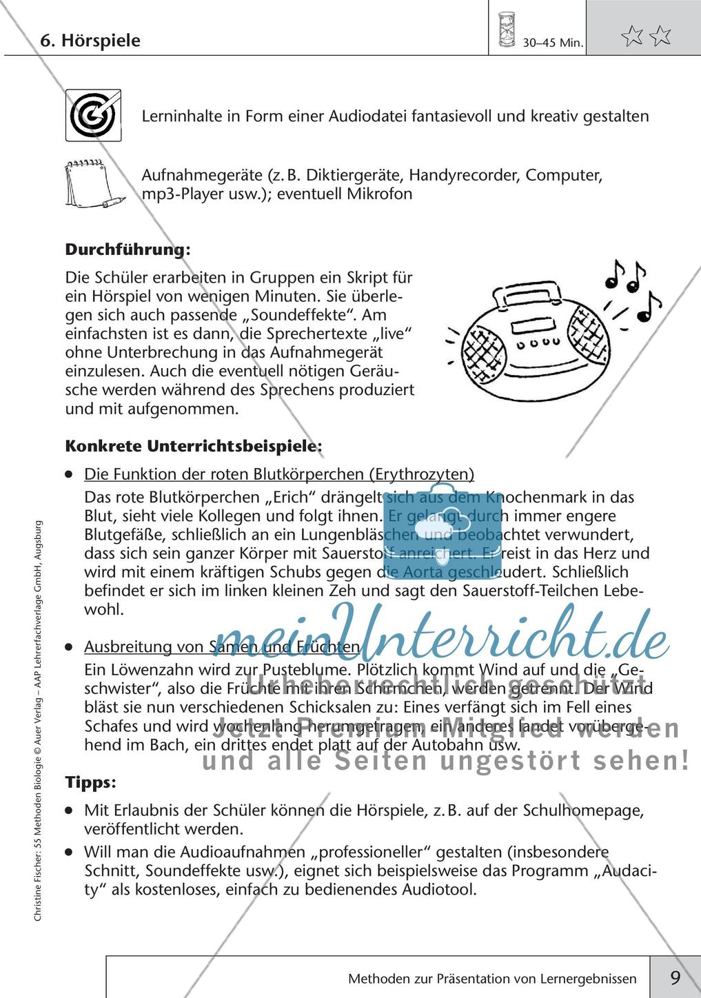 Methoden Biologie: Präsentation von Lernergebnissen Preview 11