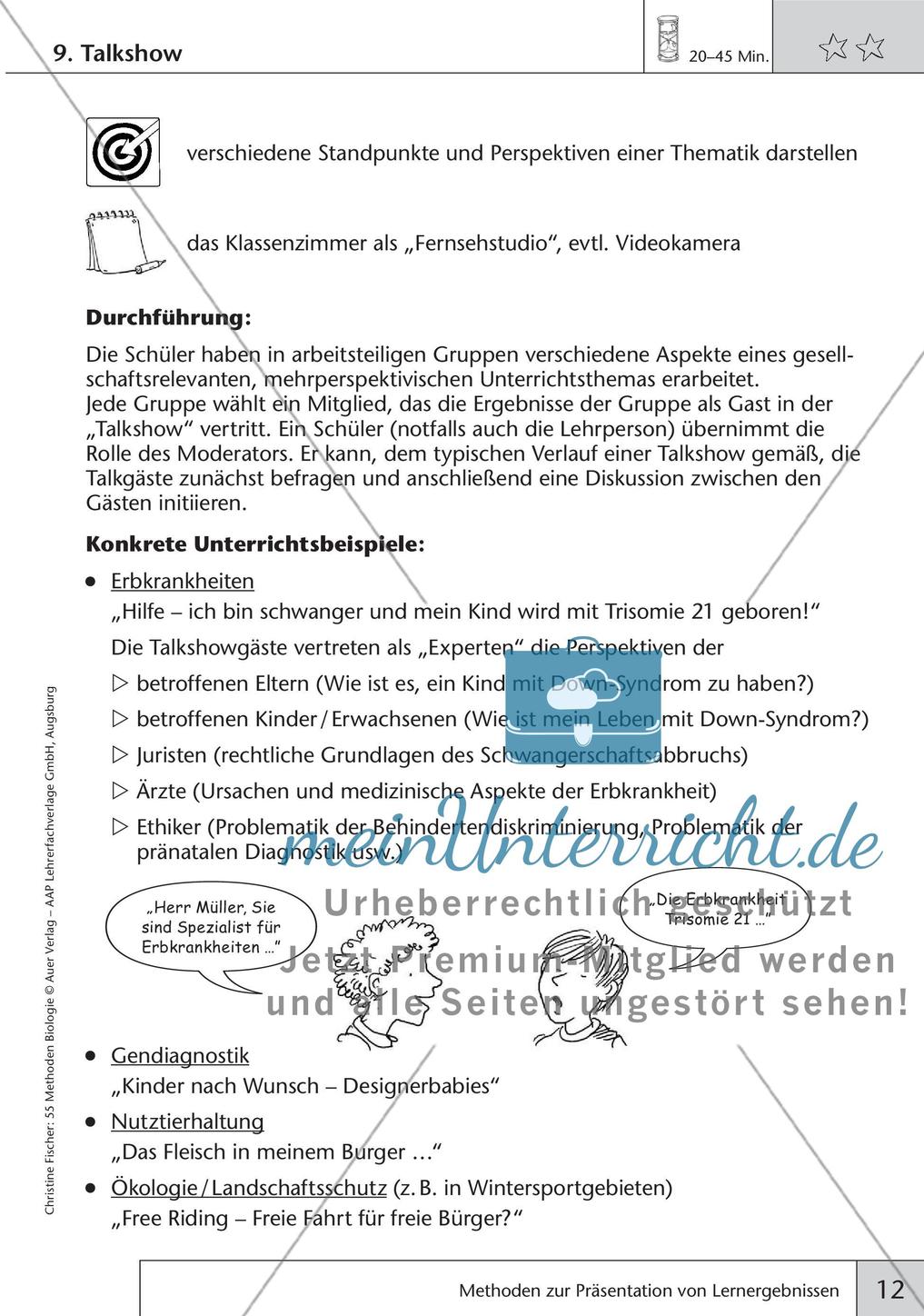 Methoden Biologie: Präsentation von Lernergebnissen Preview 14