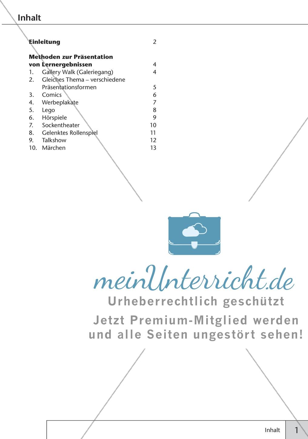 Methoden Biologie: Präsentation von Lernergebnissen Preview 3