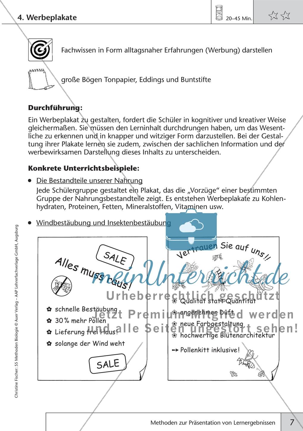 Methoden Biologie: Präsentation von Lernergebnissen Preview 9