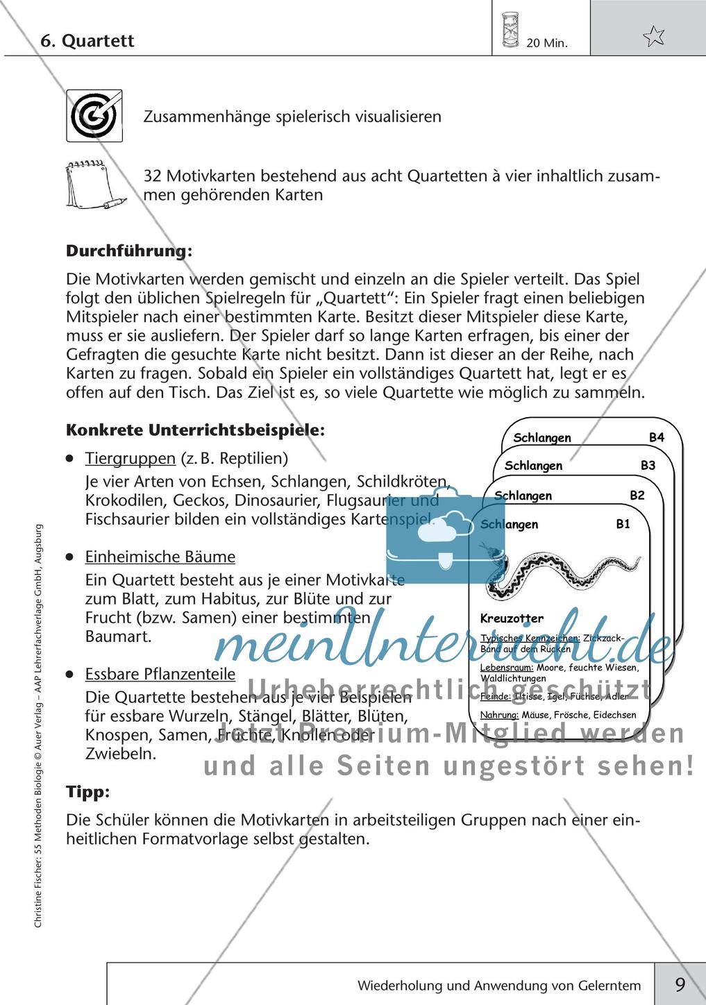 Methoden Biologie: Wiederholung und Anwendung von Gelerntem Preview 11