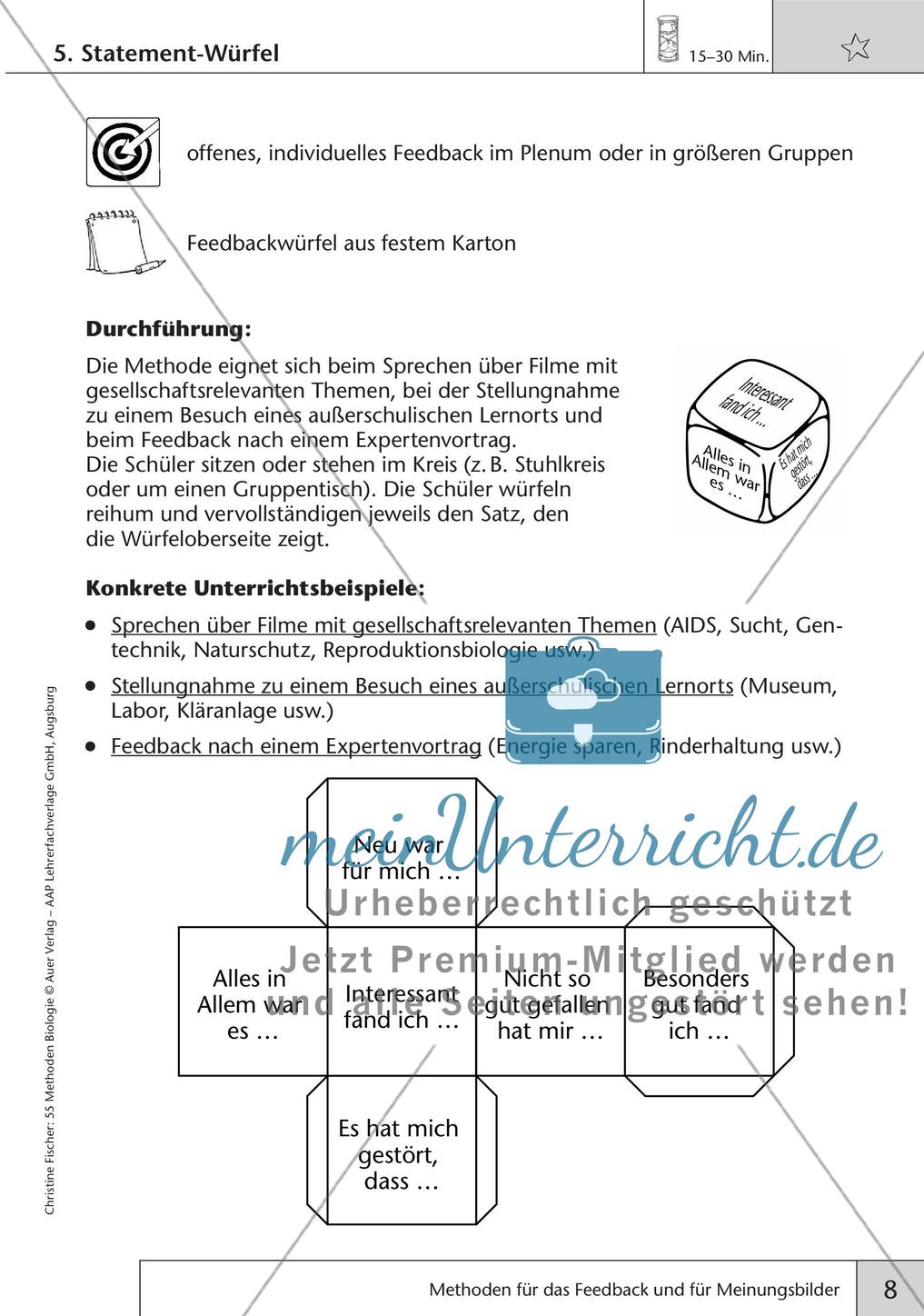 Methoden Biologie: Feedback und Meinungsbilder Preview 10